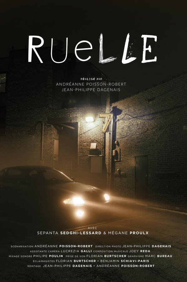Ruelle, court-métrage, 2023. Sound design et mix. Réalisation : Andréanne Poisson-Robert et Jean-Philippe Dagenais.